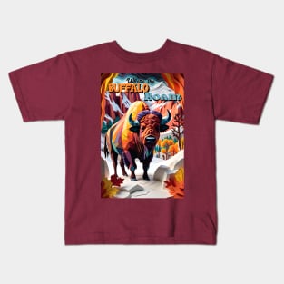 Where The Buffalo Roam Kids T-Shirt